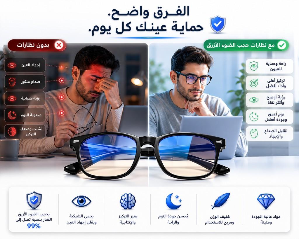 مقارنة قبل وبعد VisionFlow™ — LUCIRA®